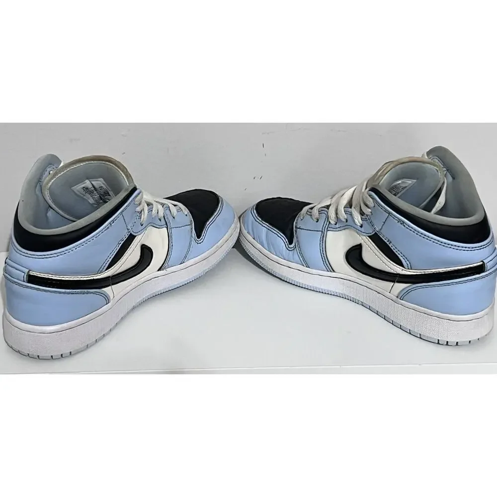 Nike Air Jordan 1 Mid GS Kids 3.5Y Ice Blue Youth Shoe 555112-401